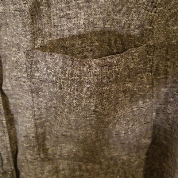 Dark Gray Textured Button Up - Picture 3 of 3